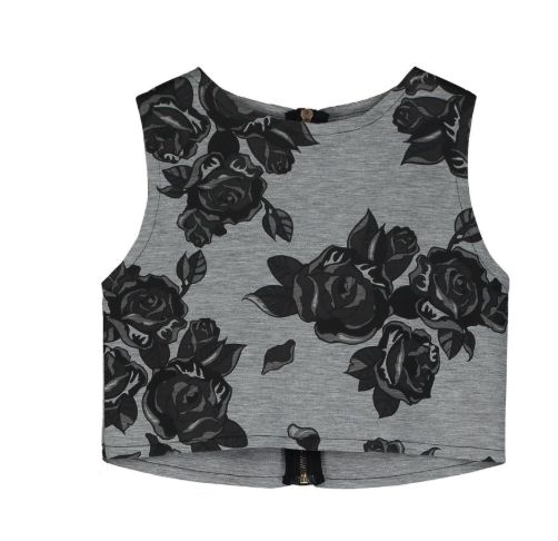 LCF BLACK FLOWER NEOPRENE TOP (12-M)