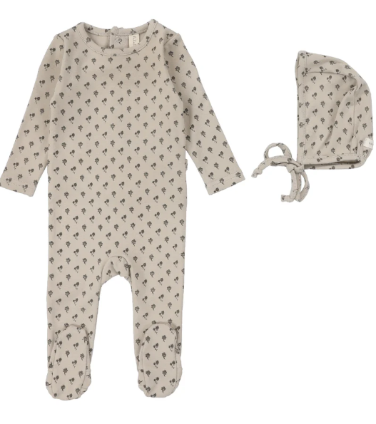 LILETTE BALLARD PRINT FOOTIE SET (3M-9M)