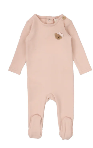 LILETTE BEAR APPLIQUE FOOTIE(12M)
