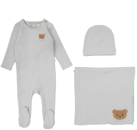 LILETTE BEAR APPLIQUE LAYETTE SET (NB-6M)