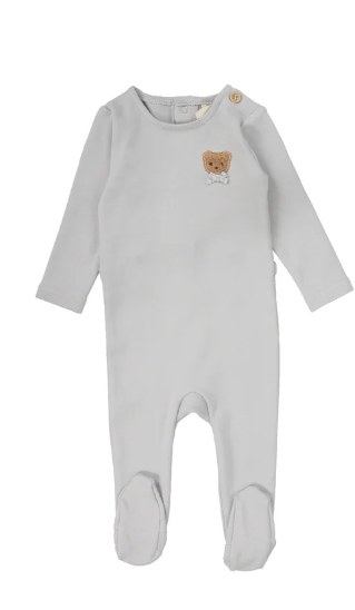 LILETTE BEAR APPLIQUE FOOTIE(12M)