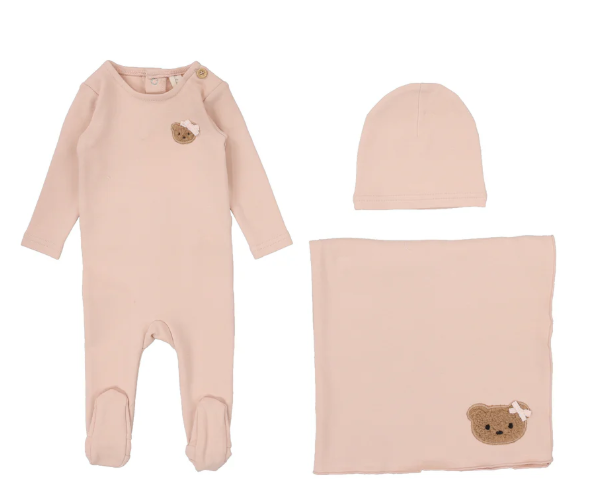 LILETTE BEAR APPLIQUE LAYETTE SET (NB-6M)