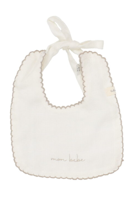 LILETTE EDGED MUSLIN BIB (OS)