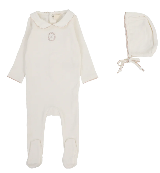 LILETTE EMBLEM EMB FOOTIE SET (NB-9M)