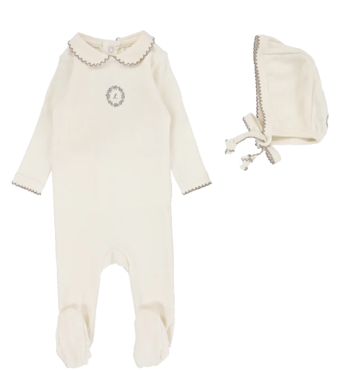 LILETTE EMBLEM EMB FOOTIE SET (NB-9M)