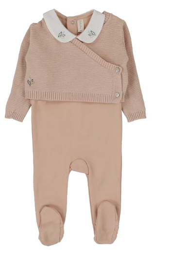 LILETTE KNIT WRAP SLEEVELESS FOOTIE SET(NB-24M)