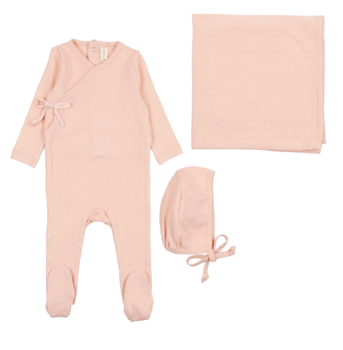 LILETTE PINPOINT WRAPOVER LAYETTE SET (NB-6M)
