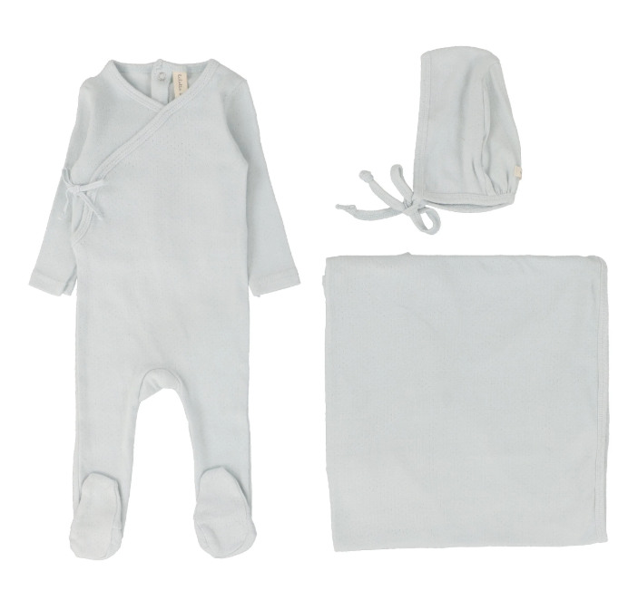 LILETTE PINPOINT WRAPOVER LAYETTE SET (NB-6M)