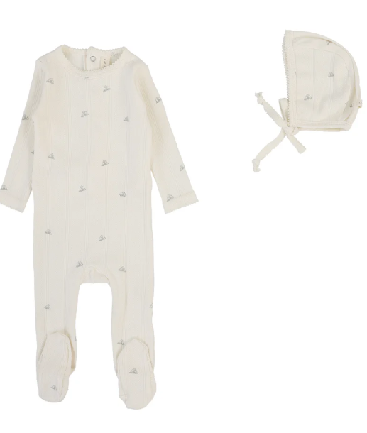 LILETTE PRINTED POINTELLE FOOTIE SET (NB-6M)