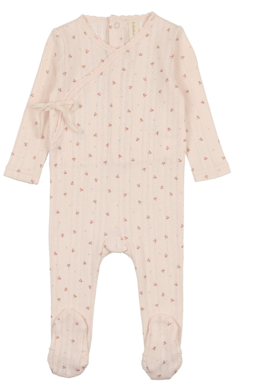 LILETTE PRINTED POINTELLE WRAP FOOTIE (12M-24M)