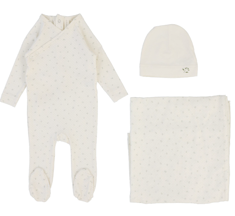LILETTE PRINTED WRAPOVER LAYETTE SET (NB-6M)