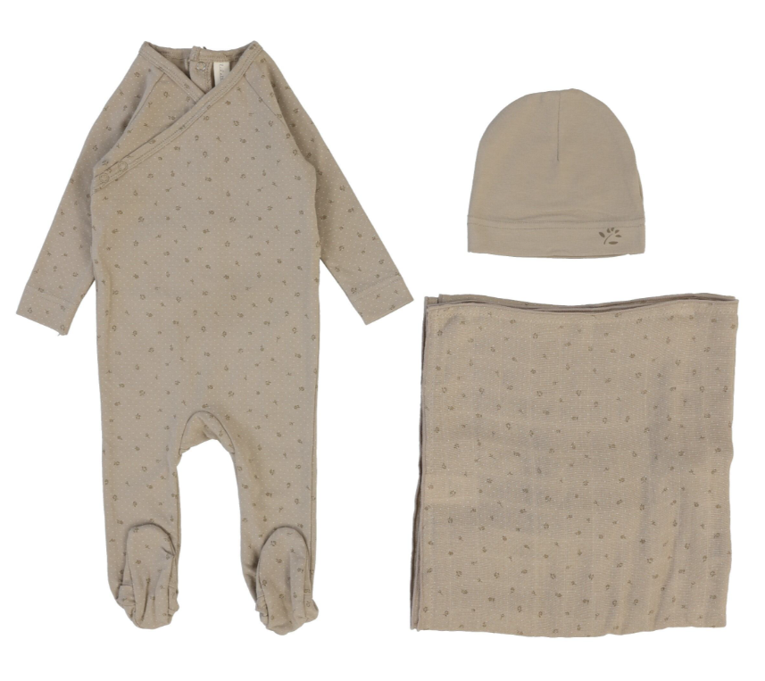 LILETTE PRINTED WRAPOVER LAYETTE SET (NB-6M)