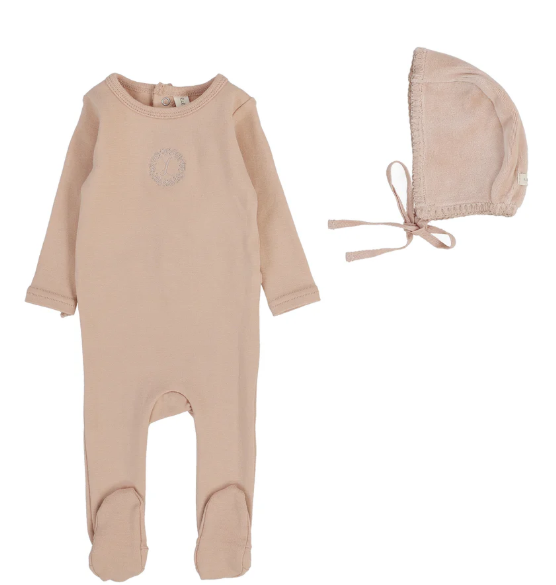 LILETTE VELOUR FOOTIE SET (3M-12M)