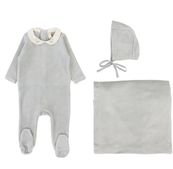 LILETTE VELOUR COLLAR LAYETTE SET (NB-6M)