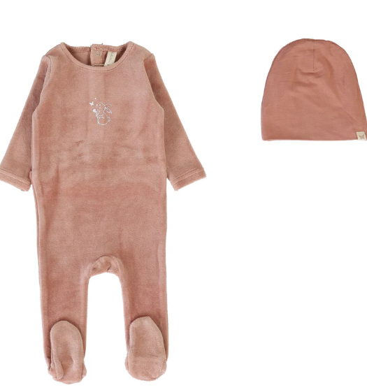 LILETTE VELOUR FOREST GRAPHIC FOOTIE SET (3M-9M)