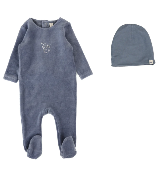 LILETTE VELOUR FOREST GRAPHIC FOOTIE SET (3M-9M)