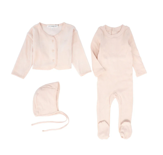 LITTLE PARNI BABY LAYETTE SET W/BONNET (3M-12M)