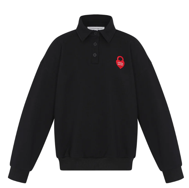 Little Parni Collared Sweatshirt K461 - Green
