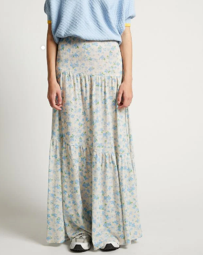 INDEE LONG PRINTED SKIRT (XS-L)