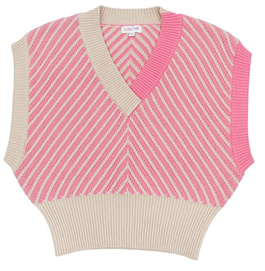 LUNA MAE LILA TWO TONE KNIT VEST (XS-XL)