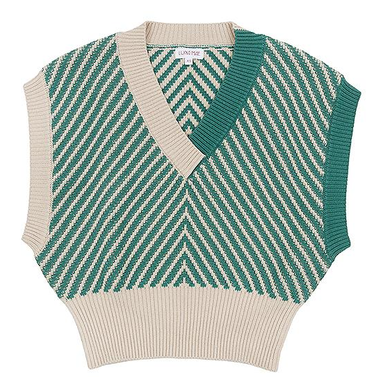 LUNA MAE LILA TWO TONE KNIT VEST (XS-XL)