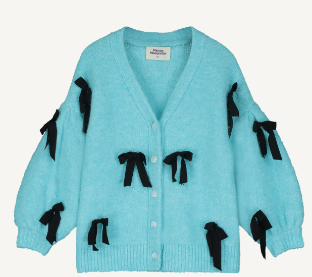 MAISON BOW KNIT CARDIGAN (2-16Y)
