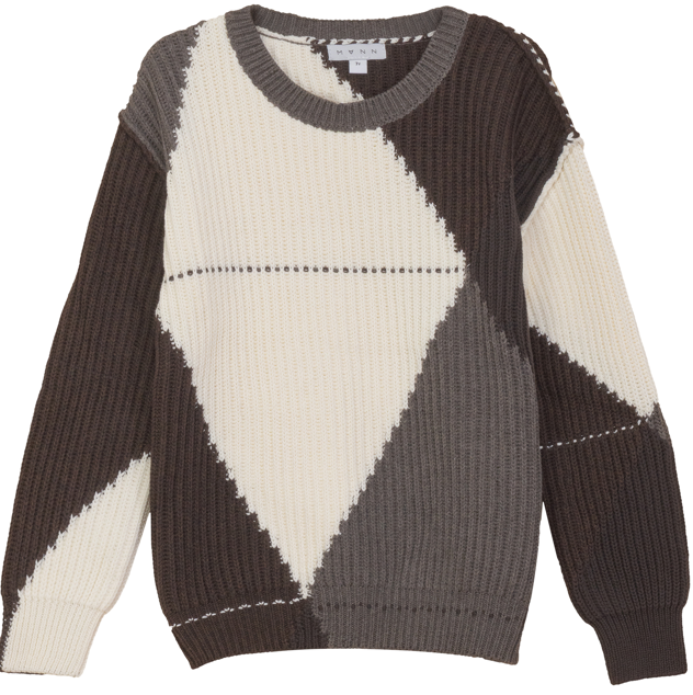 MANN COLOR BLOCK ARGYLE SWEATER(3-16Y)