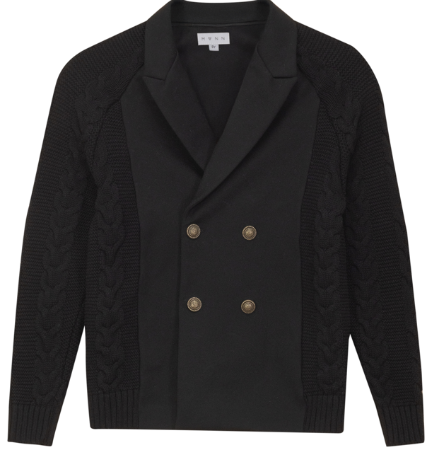 MANN KNIT CABLED PONTE BLAZER (2-14Y)