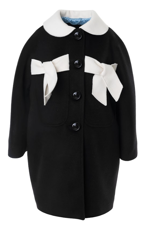 MIMISOL BOW EMBELLISHED COAT (4-16A)