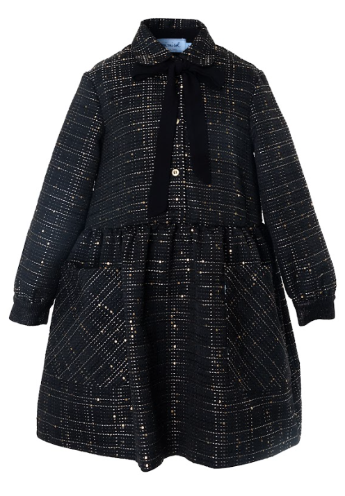 MIMISOL BOW EMBELLISHED DRESS (4-16A)