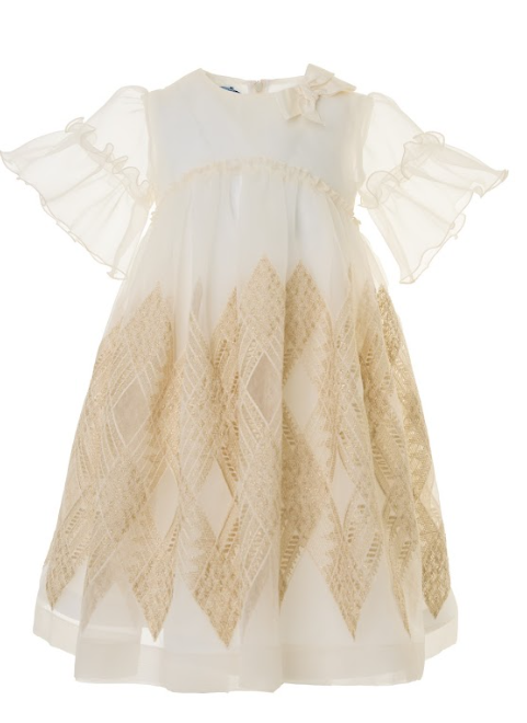 MIMISOL EMBROIDERED ORGANZA DRESS (4-16A)