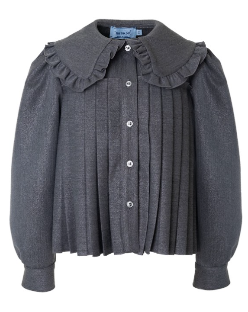 MIMISOL LUREX PLEATED SHIRT (12-18A)