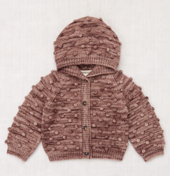MISHA & PUFF HOODED POPCORN CARDIGAN(0M-24M)