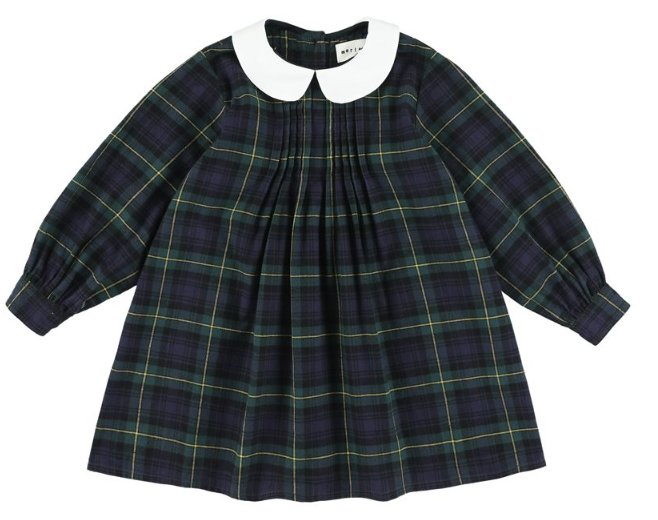 MORLEY YDA LONG DRESS W/COLLAR(8-12Y)