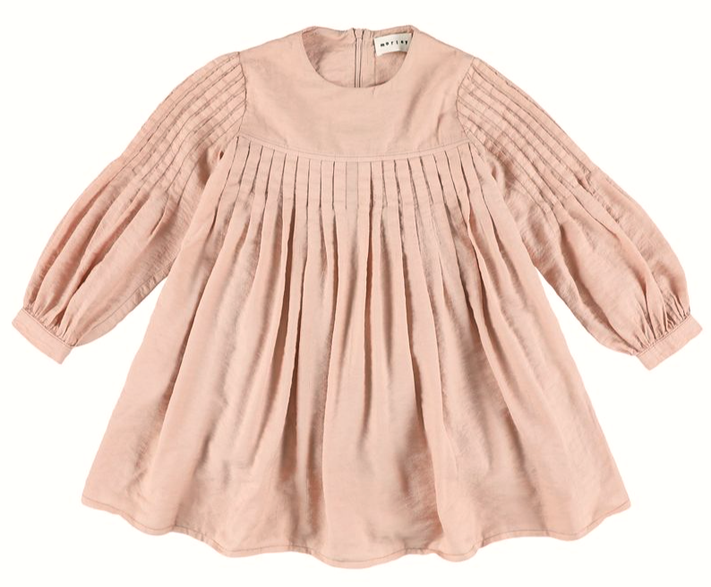 MORLEY YNDIA LONG DRESS W/PLEATS (8-14Y)