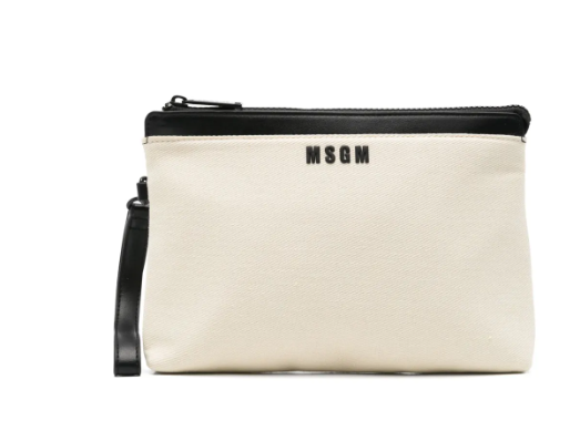 MSGM CANVAS LEATHER POCHETTE (OS)