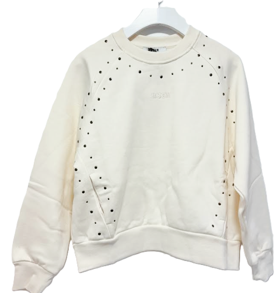 MSGM STUDDED FLEECE HOODIE (8-14Y)