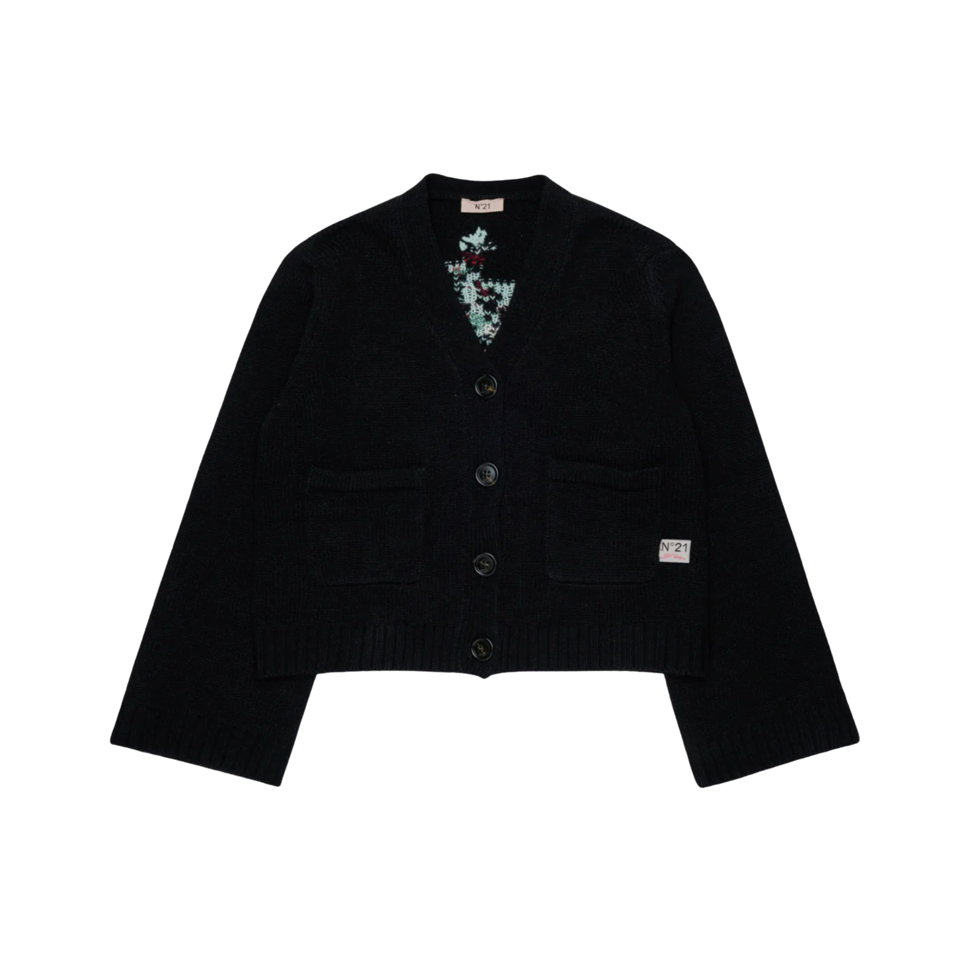 N21 KNIT JACQUARD CARDIGAN (12-16Y) – Klade Children's Boutique N21 KNIT JACQUARD CARDIGAN (12-16Y) – Klade Children's Boutique