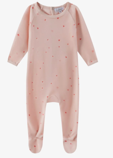 OUBON ALLOVER HEART PRINT SET (1M-9M)
