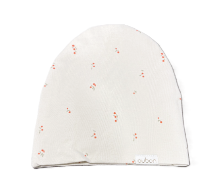 OUBON ALL OVER RED BUD PRINT HAT (1M-6M)