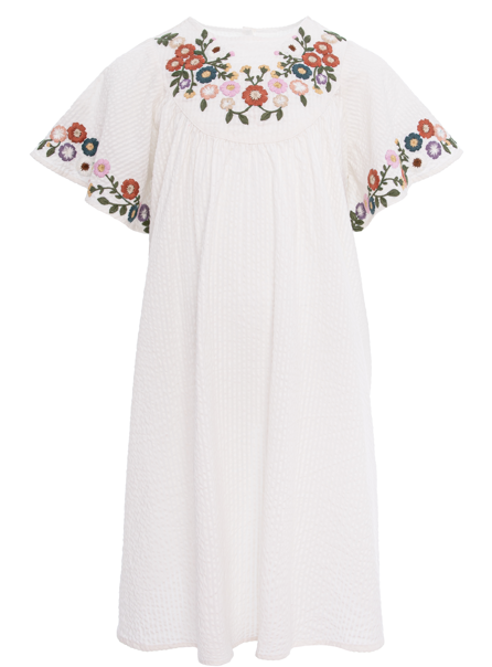 green emerald velvet dress White 1950s Deep V-Neck Embroidered Floral Dress
