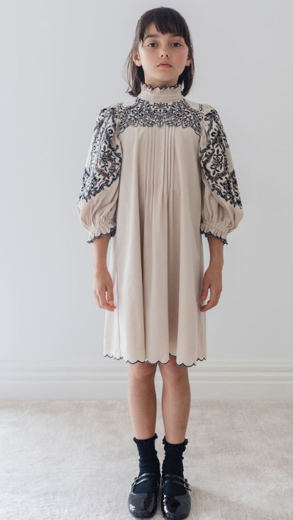 PETITE AMALIE EMBROIDERED SMOCK DRESS (3-14Y)