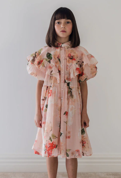 PETITE AMALIE LINEN COLLAR DRESS (3-16Y)
