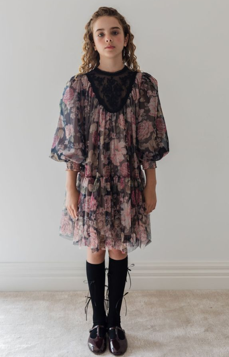 PETITE AMALIE VINTAGE YOKE SMOCK DRESS(3-14Y)