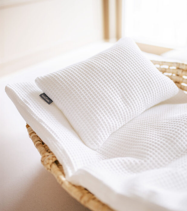 PETITE LAURE BABY WAFFLE BASSINET BEDDING SET