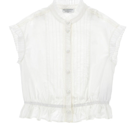 PHILOSOPHY BLOUSE W/SLEEVES & LACE (12A-14A)