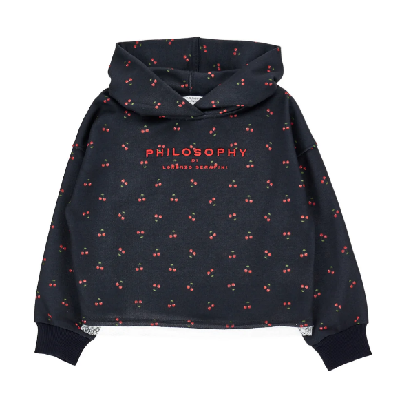 PHILOSOPHY LS CHERRY PRINT HOODIE (8-14A)