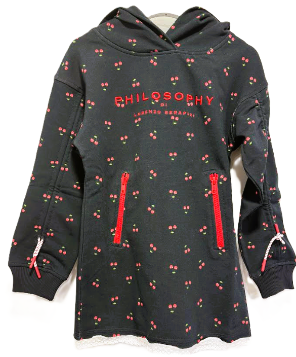 PHILOSOPHY LS SWEATSHIRT DRESS W/HOOD(4-10A)