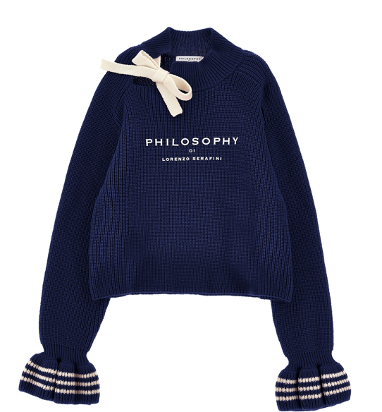 PHILOSOPHY SWEATER W/BOW (10-14A)