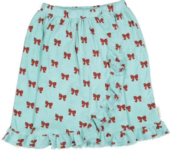 PIUPIUCHICK KNEE LENGTH SKIRT W/RUFFLES (6-10Y)